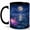 Black, variant on Moonlit Lotus Pond 11oz Ceramic Mug, Fantasy Lake Art