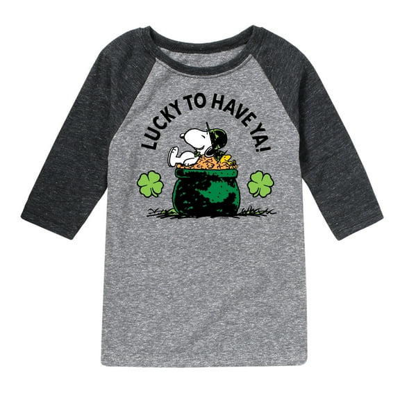 Lucky To Have Ya - Toddler And Youth Raglan Graphic T-Shirt