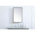 thumbnail image 3 of Metal mirror medicine cabinet 17 inch x 28 inch in Black, 3 of 9