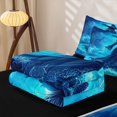 thumbnail image 5 of Erosebridal Spooky Blue Witch Zipper Twin Comforter Sets with Fitted Sheet and 2 Pillowcases, Halloween Moon Night Zipper Bedding Set for Boys Girls, Cyan Black, Black Reversible, 5 of 7