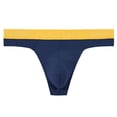 thumbnail image 2 of TANBOM Mens Tagless Thong Underwear Low Rise T Back Bulge Pouch Stretch Thongs Dark Blue XXL, 2 of 6