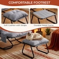 thumbnail image 6 of TLSUNNY Outdoor Rocking Papasan Chair with Ottoman, Patio Rocking Chair with Footrests, Side Pocket and Cushion, Thick Water-Repellent Fabric Cushion, Comfy Recliner, 6 of 11