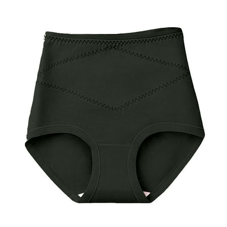 Tiqkatyck Womens High Waisted Ladies Panties Full Coverage Belly Plus Size Soft Cotton Stretch Casual Underwear Briefs Butt Lifting Panties Seamless Tummy Control Underwear for Women Black XXXXL