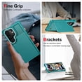 thumbnail image 6 of Allytech Wallet Case for Samsung Galaxy S24 Ultra with Credit Card Slots, Kickstand Anti-Fall Shockproof Camera Screen Protection Soft TPU Frame Premium PU Leather Magnetic Clasp Case - Green, 6 of 8