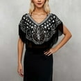 thumbnail image 1 of Châle à Franges Élégant pour Tenue de Soirée Formelle et Invités de Mariage Accessoire Idéal pour Robe de Soirée, 1 of 3