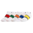 thumbnail image 4 of Odd Sox Basix – Big Kids Ankle Socks 5-Pack for Ages 7–10 – Striped Athletic Cotton Blend, Soft, 4 of 5