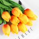 thumbnail image 3 of 7 flores artificiales de tulipanes de tacto real para decoración, flores falsas, arreglos florales, decoración de tulipanes de imitación, 3 of 5