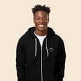 thumbnail image 4 of Dalix Smile Face Embroidered Zip Hoodie Fleece Long Sleeve Pocket Warm Soft Mens in Black 2XL XX-Large, 4 of 5