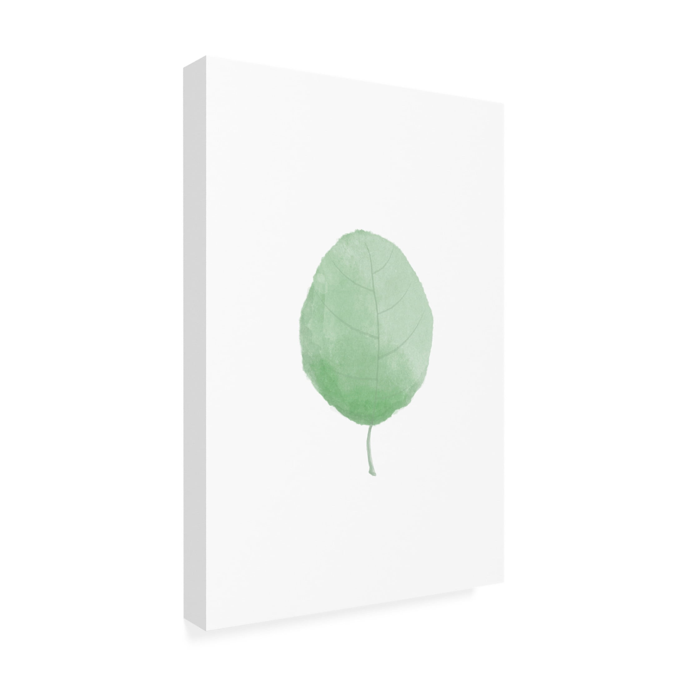 Canvas Wall Art - Pictufy Studio Ii 'Single Leaf' Wall Art for Living Room, Bedroom, or Office Décor by Trademark Fine Art - 12 x 19 Inches