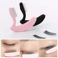 thumbnail image 3 of Neinkie Eyelash Brush Foldable Portable Lightweight Multifunctional Safe Separate Eyelashes Curved Plastic Handle Stainless Steel Teeth Eyebrow Steel Comb for Woman, 3 of 9