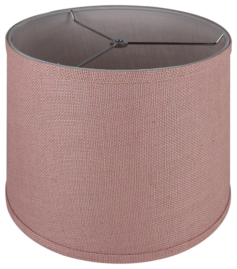 Urbanest French Drum Burlap Lampshade 12 X14 X10 Dusty Rose Com Urbanest French Drum Burlap Lampshade, Dusty Rose Lamp Shade