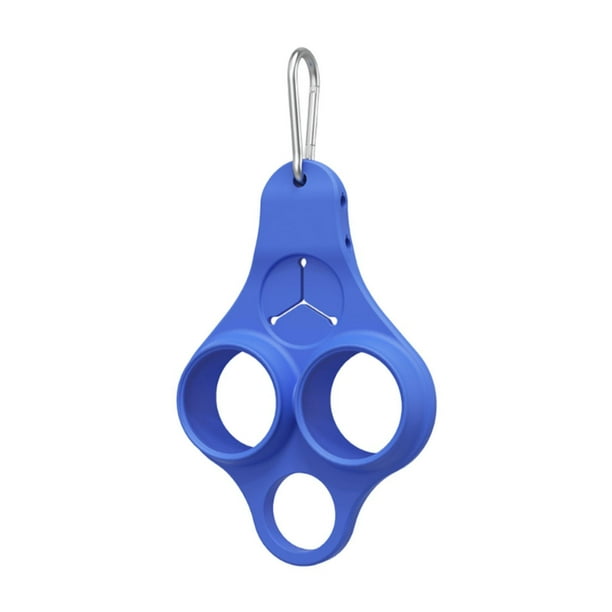 Soporte para tee de pelota de golf con mosquetón de silicona para práctica, creativo y práctico Azul