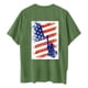 thumbnail image 5 of Camiseta de Cuello Redondo Impresa Delantera Y Trasera Del Día de la Independencia de las Mujeres, Tops Cortos Casuales para las Mujeres, 5 of 5