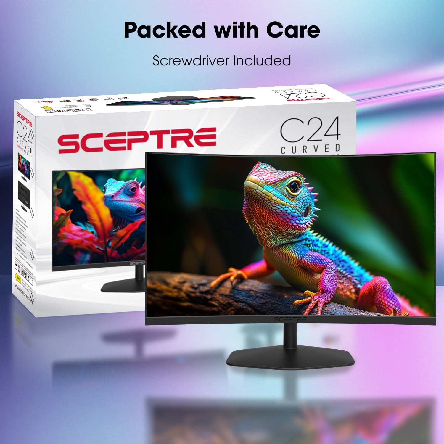 Sceptre New 24-inch Curved Gaming Monitor 100Hz 1500R HDMI DP Build-in  Speakers 2026