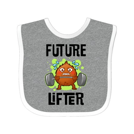 

Inktastic Weightlifting Funny Future Lifter Gift Baby Boy or Baby Girl Bib