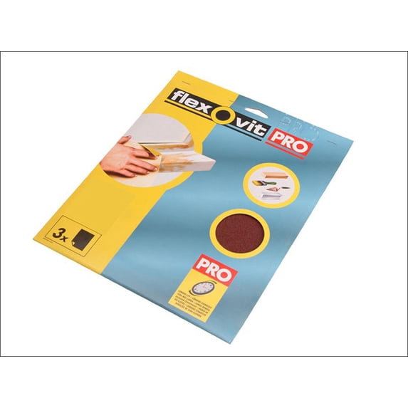 Flexovit - Aluminium Oxide Sanding Sheets 230 x 280mm Assorted (25)