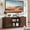 Walnut, variant on YANGLI 55" Farmhouse TV Stand with Adjustable Shelves & 2-Door Storage, Fits 65" TV, Dark Wood