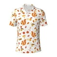thumbnail image 2 of Daiia Squirrel InThe Forest3 Pattern Men’s Polo Shirts,Solid Deck Shirt,Classic Fit, Breathable Cotton Polo for Casual and Sport Wear-Small, 2 of 9