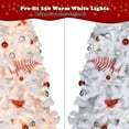 thumbnail image 7 of VINGLI 6ft Pre-lit White Artificial Christmas Pine Tree with 250 Warm White Lights， Xmas Tree Holiday Party Decorations with Sturdy Metal Stand, Full 1000 Tips Branch, 8 Color Modes, 7 of 7