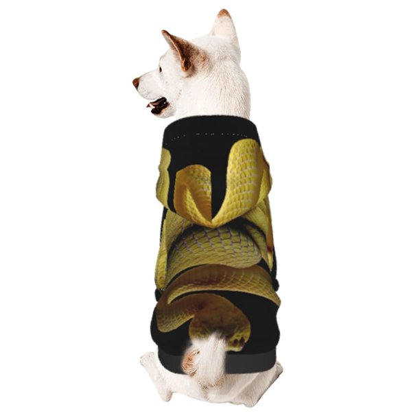 Balery Yellow White-Lipped Pit Viper Sudadera con Capucha para Perros Pequeños – Ropa para Mascotas, Disfraz para Perros y Gatos, Ideal para Fiestas y Cosplay-Small