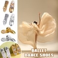 thumbnail image 3 of 22-45 Girls Ballet Shoes Pu Leather Soft Sole Ballet Dance Slippers Woman Gymnastics Adult/Children Practise Ballerina Shoes (A,22), 3 of 7
