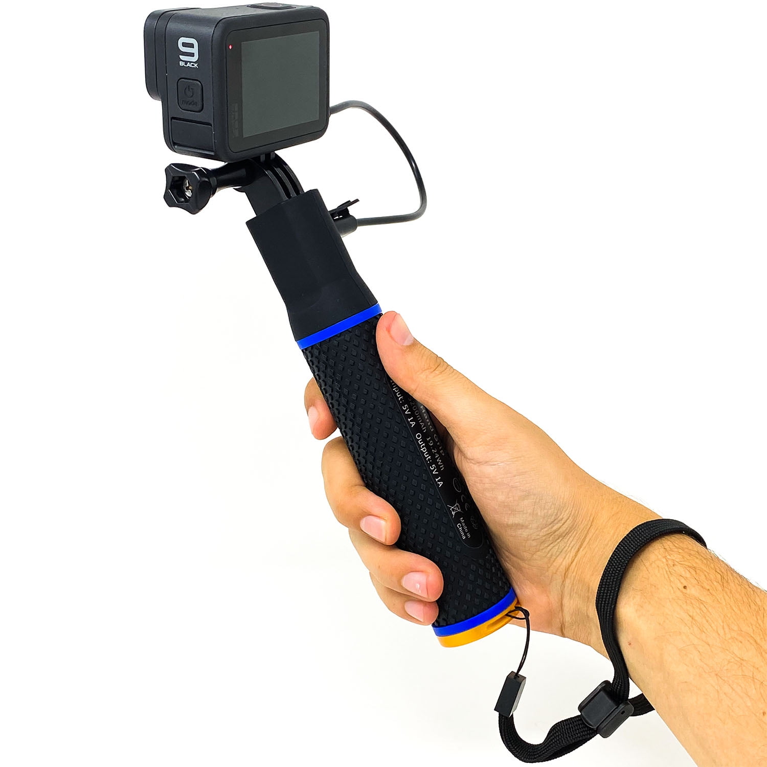 Wasabi Power CLUTCH Battery Handle Grip 5200mAh Power Stick, Camera Vlog Handgrip Extension Power Bank, Backup Charging Battery for iPhone, GoPro MAX, GoPro HERO11, HERO10, Insta360 ONE X3, X2