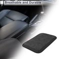 thumbnail image 2 of Unique Bargains Car Center Console Cover Car Armrest Cover 12.6"x8.07"x0.39" Suede Faux Leather Black, Gray, 2 of 7