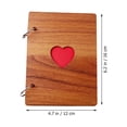thumbnail image 2 of SASABAXI Aesthetic Scrapbook Wooden Heart Album for Friends Memory Record 1Pack, 2 of 7