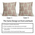 thumbnail image 6 of Coral Pink Christmas Pillow Covers 16x16 Set of 2 Xmas Tree Star Rustic Holiday Print Decorative Outdoor Pillowcases Farmhouse Vintage Winter Decorations Throw Cushion Case Decor for Couch Sofa Bed, 6 of 6
