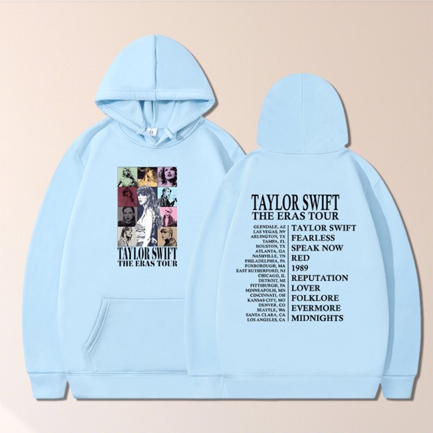 Sudadera Mujer Taylor Sudadera Swift Casual Lounge Sudadera Ropa deportiva Ygjytge Azul claro T M para Mujer