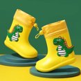 thumbnail image 4 of 1 par de botas de lluvia impermeables para niños con dibujos animados, bonitos zapatos de lluvia, calzado protector., 4 of 6