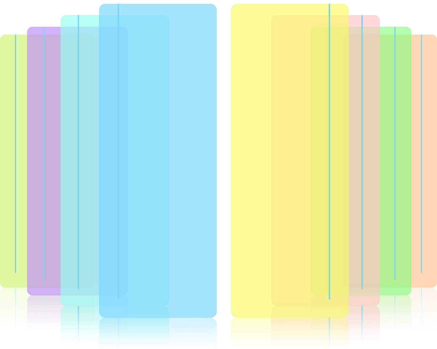 8 Règles De Lecture Surligneurs - Guides Colorés Pour Dyslexie, Concentration, école, Bureau