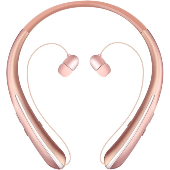 Neckband Bluetooth Headphones, Bluetooth 5.4 Wireless Headphones with Retractable Earbud, CVC8.0 Noise Cancelling