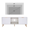thumbnail image 5 of TV Stand for TVs up to 65" with Sliding Fluted-Doors, EVMORE Modern Entertainment Center w/ Storage Cabinets and Shelves for Living Room, 5 of 7