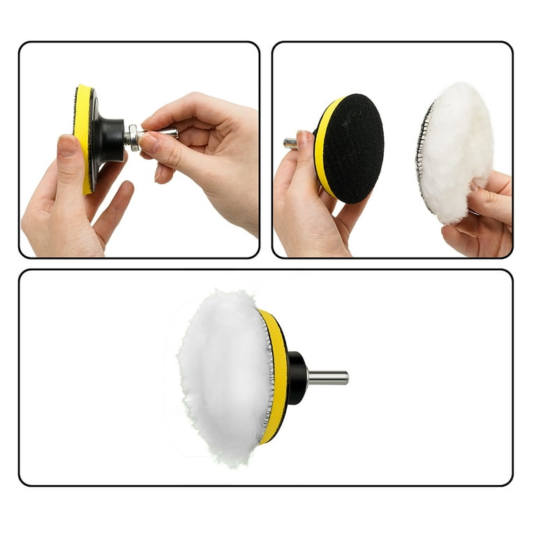 11Pcs Kit 3-Inch Buffing Pad Car Foam Drill Sponge Wool Polishing