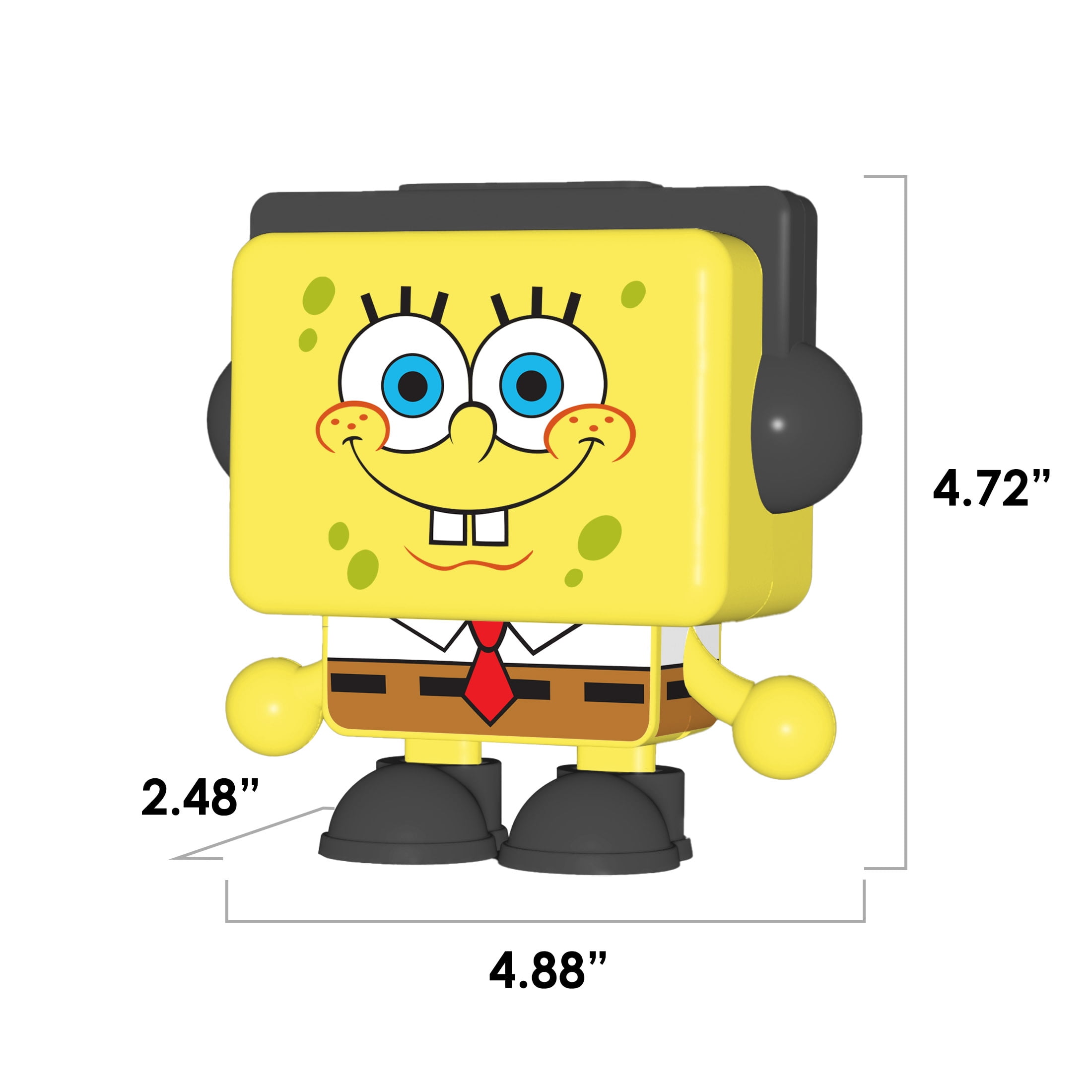 SpongeBob SquarePants Dancing Musical Toy Boombot – Plays Character Sounds, Animated Dance Moves, IPX5 Waterproof for Pool & Outdoor Fun