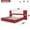 Red, variant on Anykoon King Size Upholstered Platform Bed with Panel, Anti-Collision Rounded Corners, No Box Spring Needed, Red
