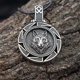 thumbnail image 4 of Wolf Necklace, Round Wolf Medallion Pendant, Faux Leather Cord, Wolf Jewelry Gift for Men, 4 of 4