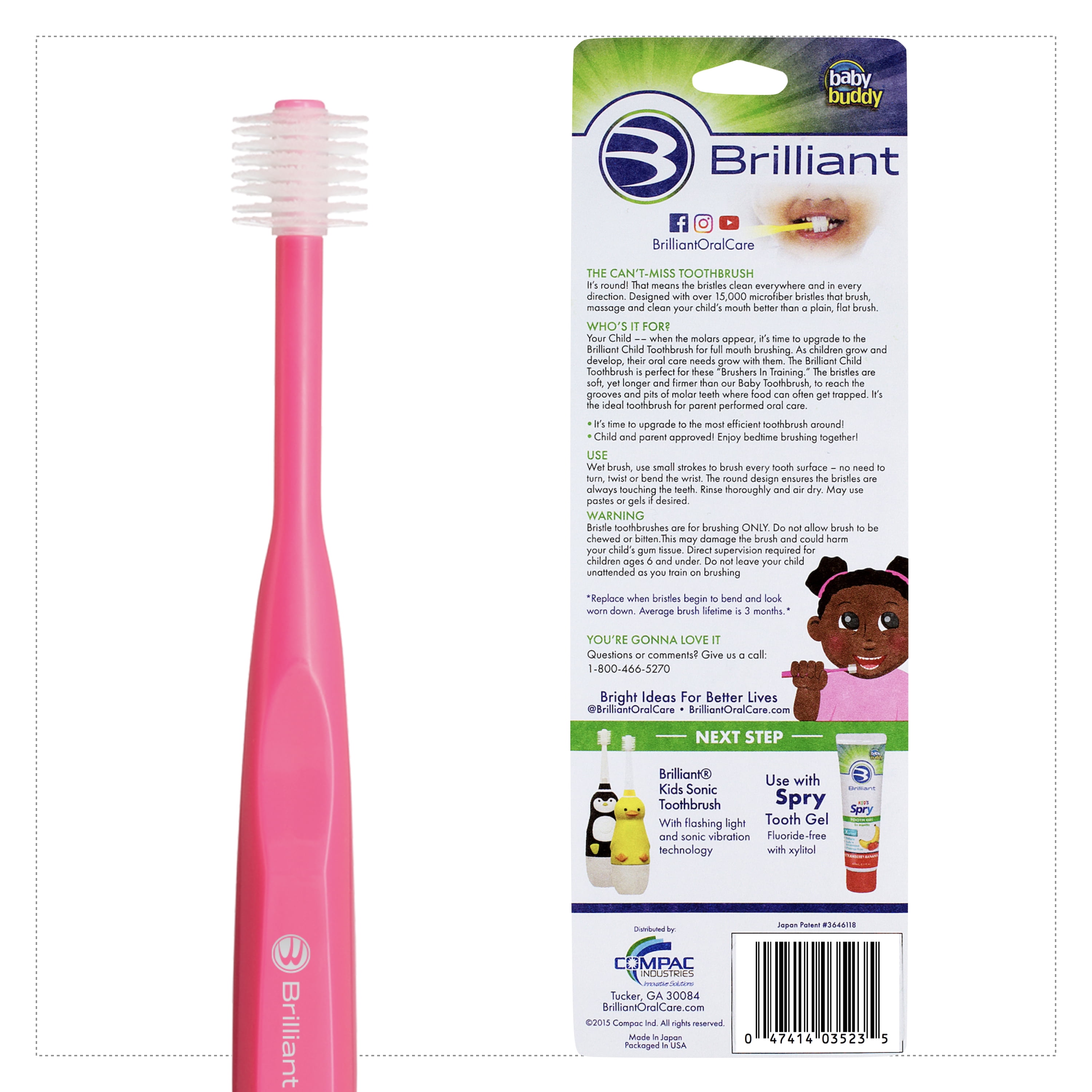 Brilliant Child Toothbrush 3ct Lilac Bpa Free All Around Bristles For Can T Miss Brushing Clean Easy Gentle Effective To End The Battle With Kids Toothbrush 3ct Lilac Bpa Free