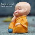 thumbnail image 2 of God Of Wealth Couple Mini Feng Shui Statue Little Monk Buddha Figurine Happy Buddha Resin Cute Car Ornament Desktop Decoration, 2 of 5