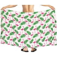 thumbnail image 4 of LA LEELA Men's Bath Trunk Swimwear Sarong Pareo Beach Wrap One Size Snow, Flamingo Summer Vacation Aloha, 4 of 4
