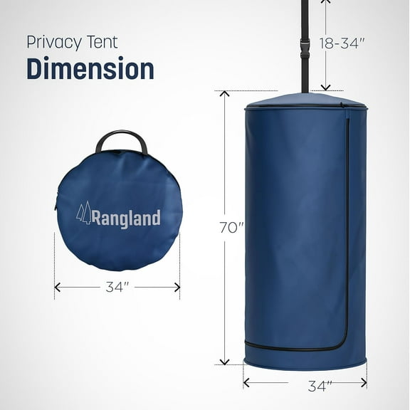 Rangland Changing Tent for SUV Trunk - Blue, Portable Dressing Room for Beach, Outdoor Camping Shower, Toilet (Carry-Bag Included)