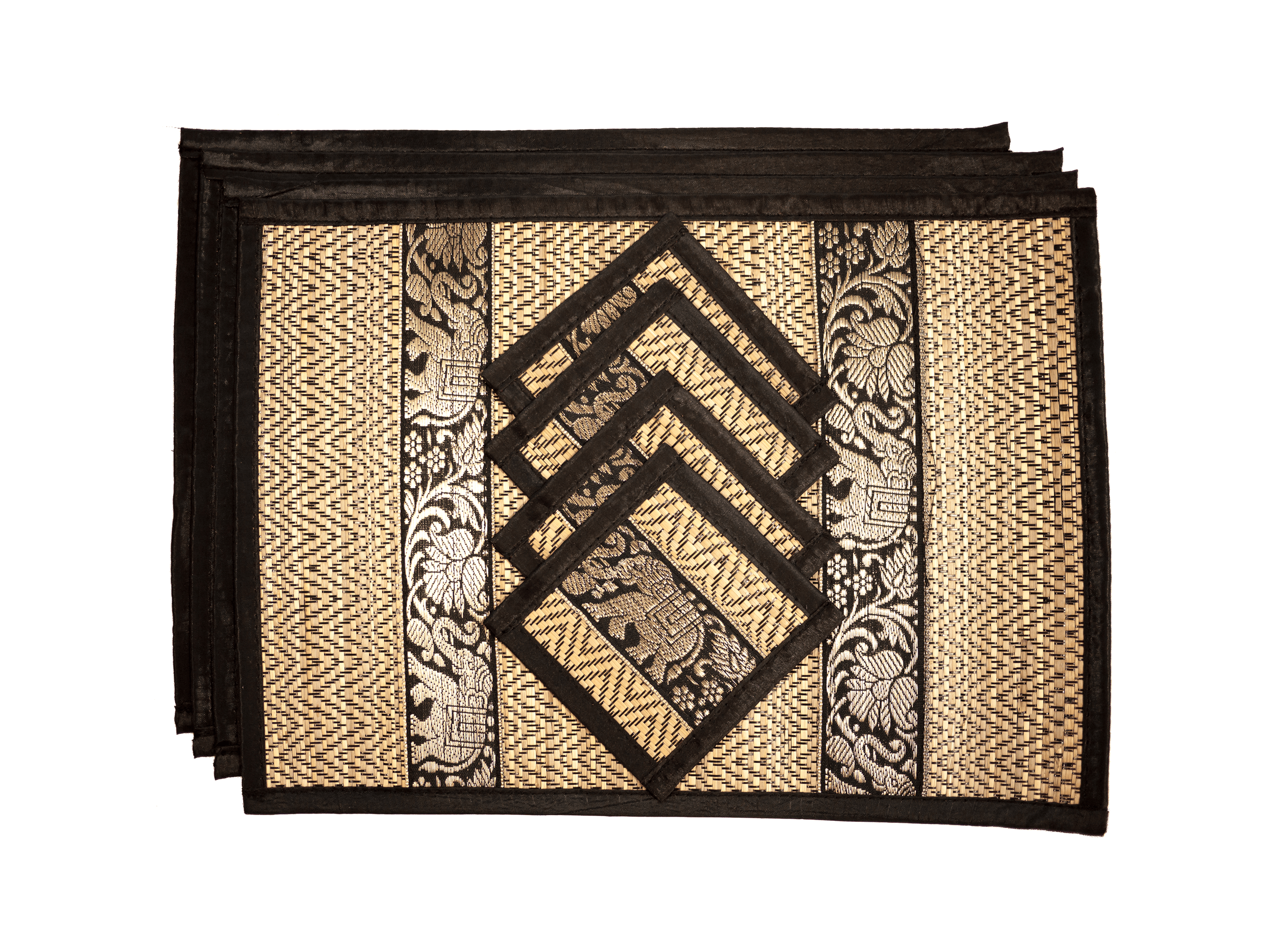 CCcollections Placemat Coaster 4 sets EcoFriendly Heat Resistant Easy