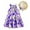 Purple, variant on TAIAOJING Toddler Girls Neck Patchwork Dress With Detachable Hat & Hairband Flowy Ruffle Hem Casual Summer Outfits Sets Stylish 5-7Y