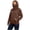 01-Brown, variant on Women's Cowl Neck Hoodie with Face Cover Casual Pullover Hooded Sweatshirt with Pocket Fall Winter Outdoor Warm Tops 01-Army Green L