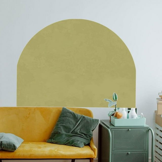 Elodie Boho Arch Wall Decal Boho Decor Removable Sticker for Bedroom Office Nursery Yellow Green