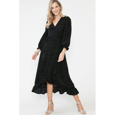 

Women s Maternity V Neck Ruffle Wrap Summer Basic Casual Beach Wear Maxi Dress