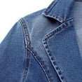 thumbnail image 5 of Sales Today Clearance Women's Blazers & Suit Jackets Women's Autumn Solid Color Slim Fit Suit Tie Pocket Denim Jacket, 5 of 9