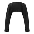 thumbnail image 5 of UJNDER Women Long Sleeve Ribbed Knit Crop Cardigan Solid Loose Drop Shoulder Crop Sweater Top Black XXL, 5 of 5