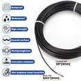thumbnail image 4 of Tootaci 1/8 Black Vinyl Coated Stainless Steel Cable, 100ft Wire Rope with Sleeve and Thimble, for String Light, Shade Sail, Clothesline, Curtain, 4 of 7